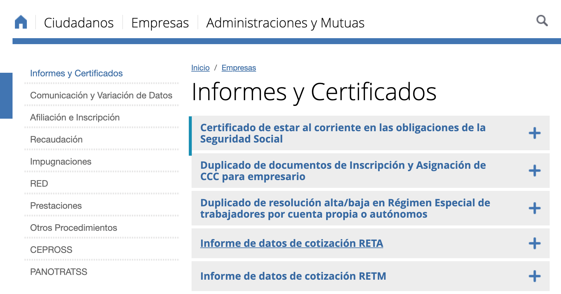 Certificado de Estar al Corriente en las Obligaciones de la Seguridad Social